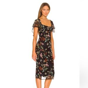 Katie May Posh Dress in Black Floral